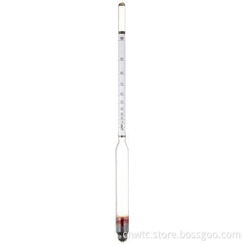 Alcohol Meter: Accurate 0-200 Proof and 0-100 Tralle Alcohol Tester with Hydrometer for Glass Alcohol Measurement
